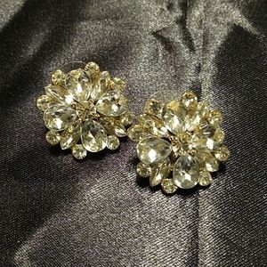 Vintage Cluster Faux Diamond Earrings